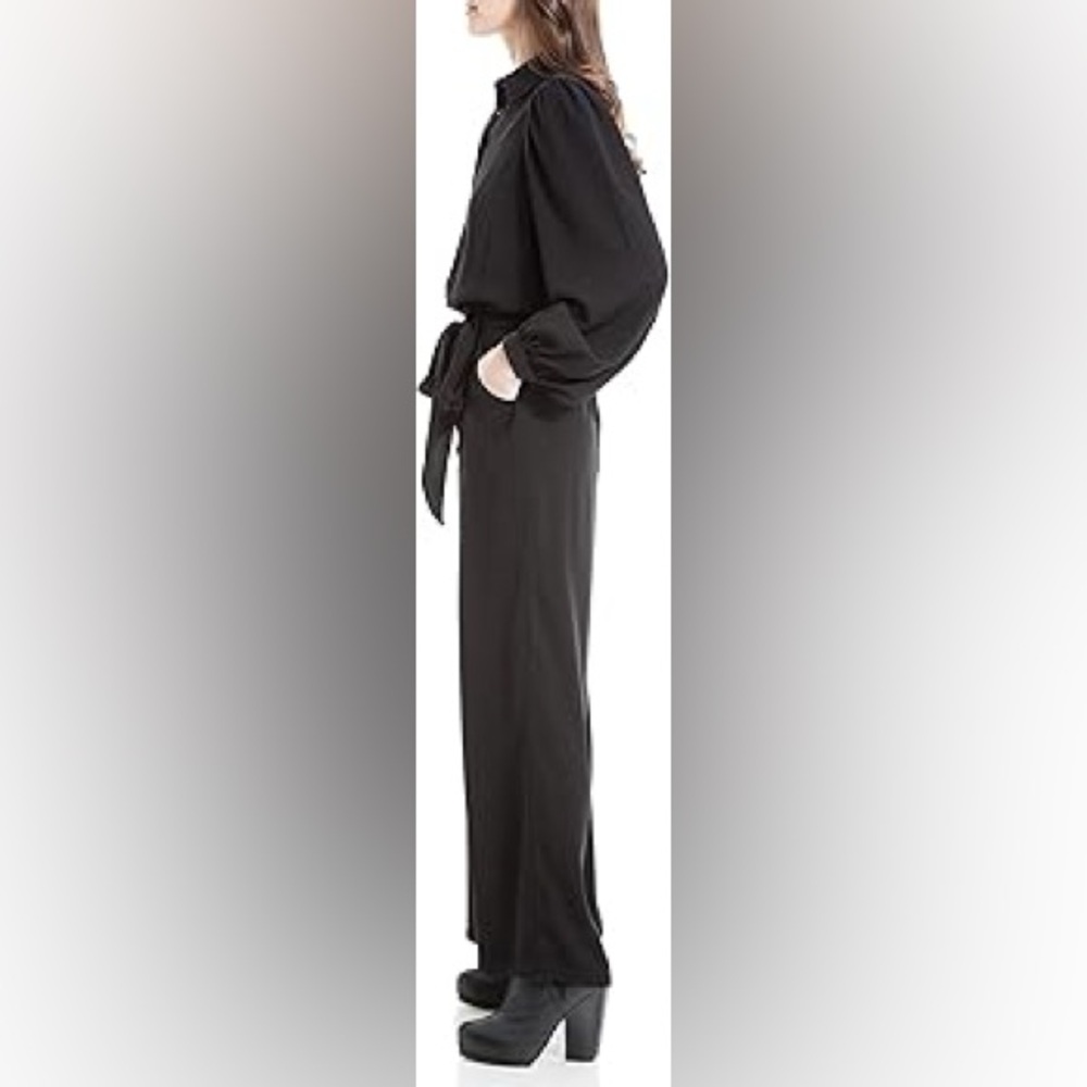 Max Studio Classic Black Long Sleeve Jumpsuit Size S - Picture 3 of 6